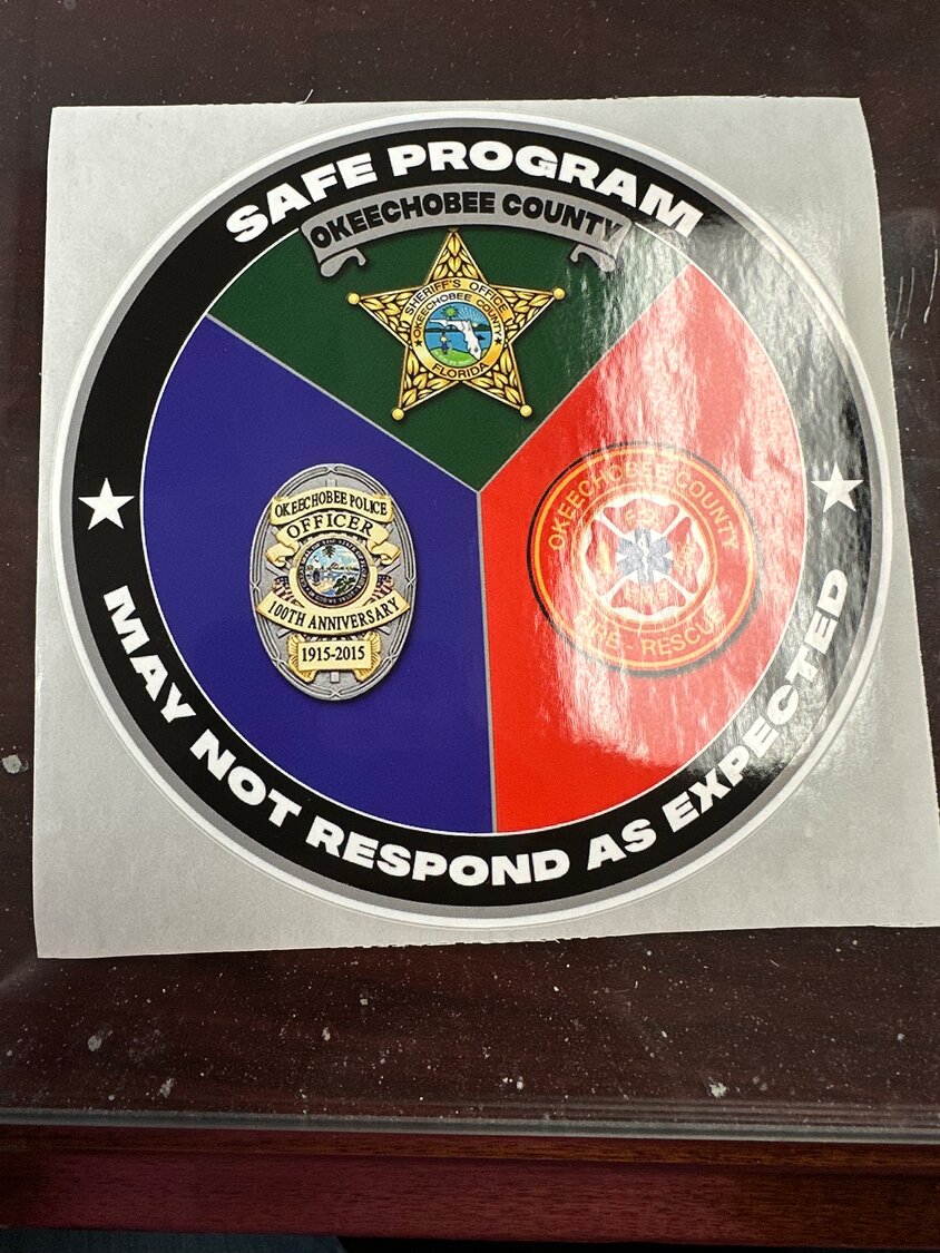 OCSO SAFE sticker can help save lives.